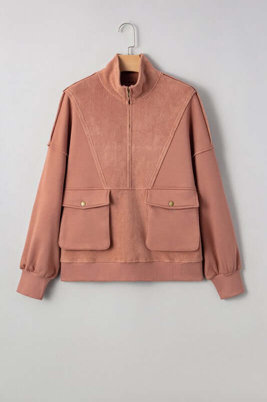 Mabel Half Zipper Baggy Sweatshirt | Milk & Baby