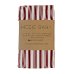 Red Stripe Bamboo Swaddle | Wrap your little one in festive charm with our Red Stripe Bamboo Swaddle, perfect for snuggles and holiday moments. | Milk & Baby