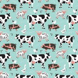 Soft & Stretchy Zipper Footie - Farm Friends | Milk & Baby