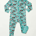 Soft & Stretchy Zipper Footie - Farm Friends | Milk & Baby
