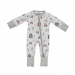Farmhouse Zip Footie Romper - Portrait