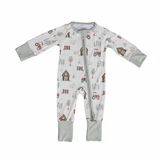 Farmhouse Zip Footie Romper - Portrait