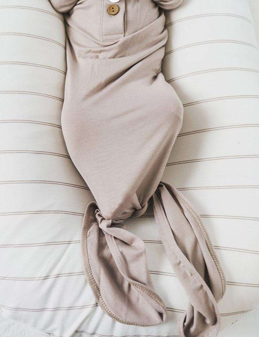 Fawn Everything Knotted Newborn Gown | Milk & Baby