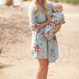 Cherry Blossom Teal Robe | Milk & Baby