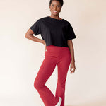 Stretch Rib Knit Maternity to Postpartum Flare Legging | Milk & Baby