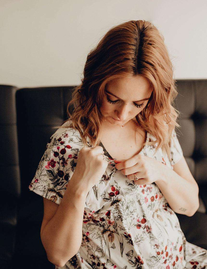 Floral Labor & Delivery Gown | Milk & Baby