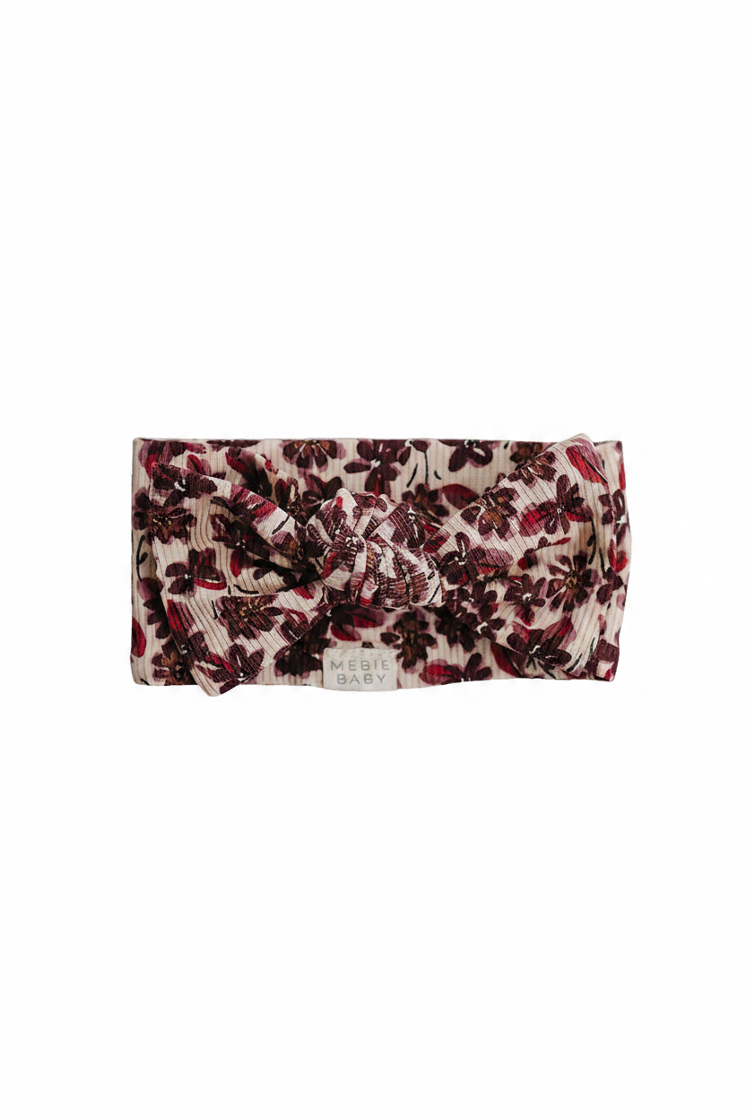 Floral Ribbed Headband - Portrait