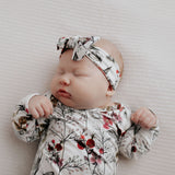 Floral Newborn Knotted Baby Gown