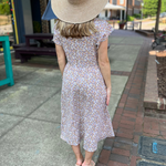 Belted Midi with Pockets | Beige Floral Milk & Baby