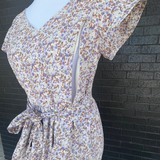 Belted Midi with Pockets | Beige Floral Milk & Baby