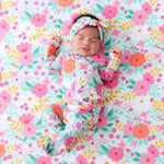 The Forever Swaddle Blanket | Flower Power | Milk & Baby