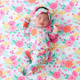 The Forever Swaddle Blanket | Flower Power | Milk & Baby
