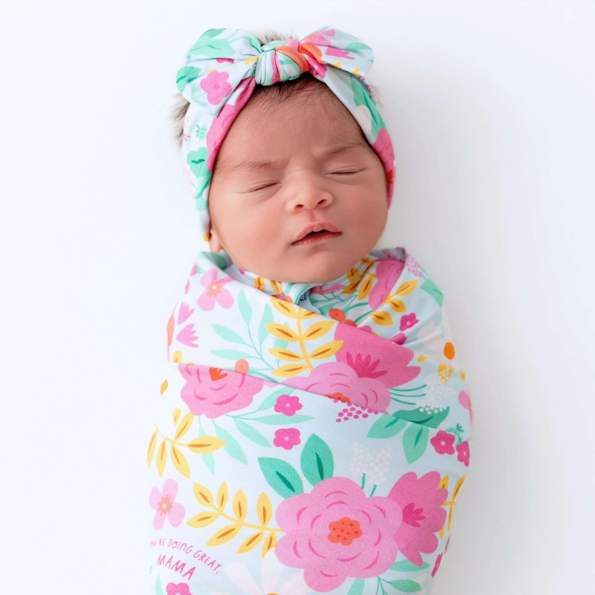 The Forever Swaddle Blanket | Flower Power | Milk & Baby