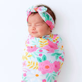 The Forever Swaddle Blanket | Flower Power | Milk & Baby