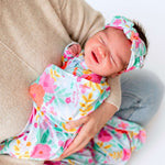 The Forever Swaddle Blanket | Flower Power | Milk & Baby