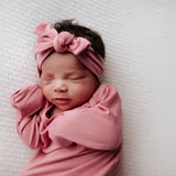 Rose Knotted Newborn Baby Gown