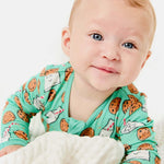 Milk and Cookies | Soft & Stretchy Zipper Footie | Milk & Baby