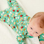 Pasta Night | Soft & Stretchy Zipper Footie | Milk & Baby