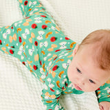 Pasta Night | Soft & Stretchy Zipper Footie | Milk & Baby