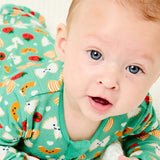 Pasta Night | Soft & Stretchy Zipper Footie | Milk & Baby
