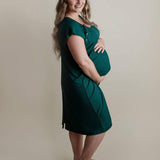 Forest Green Labor & Delivery Gown - Milk & Baby 