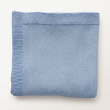 French Blue knit blanket with more space and a subtle background