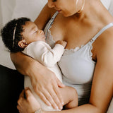 French Grey Lace Nursing Camisole - Milk & Baby 
