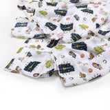 Indiana Baby Muslin Swaddle Blanket and Burp Cloth/Bib | Gift Set