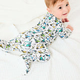 Soft & Stretchy Zipper Footie - Golf | Milk & Baby