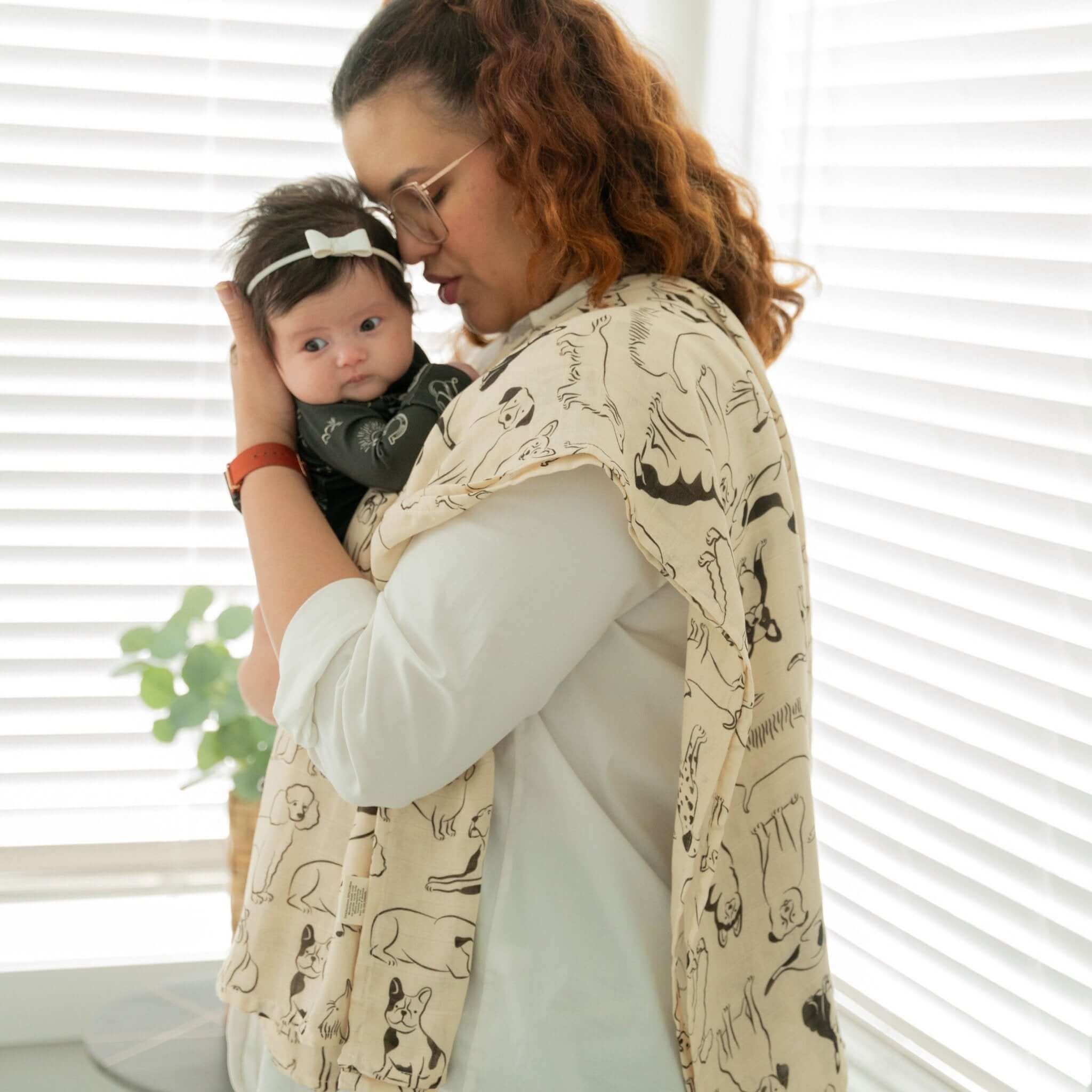 Good Dog Muslin Swaddle Blanket | Milk & Baby