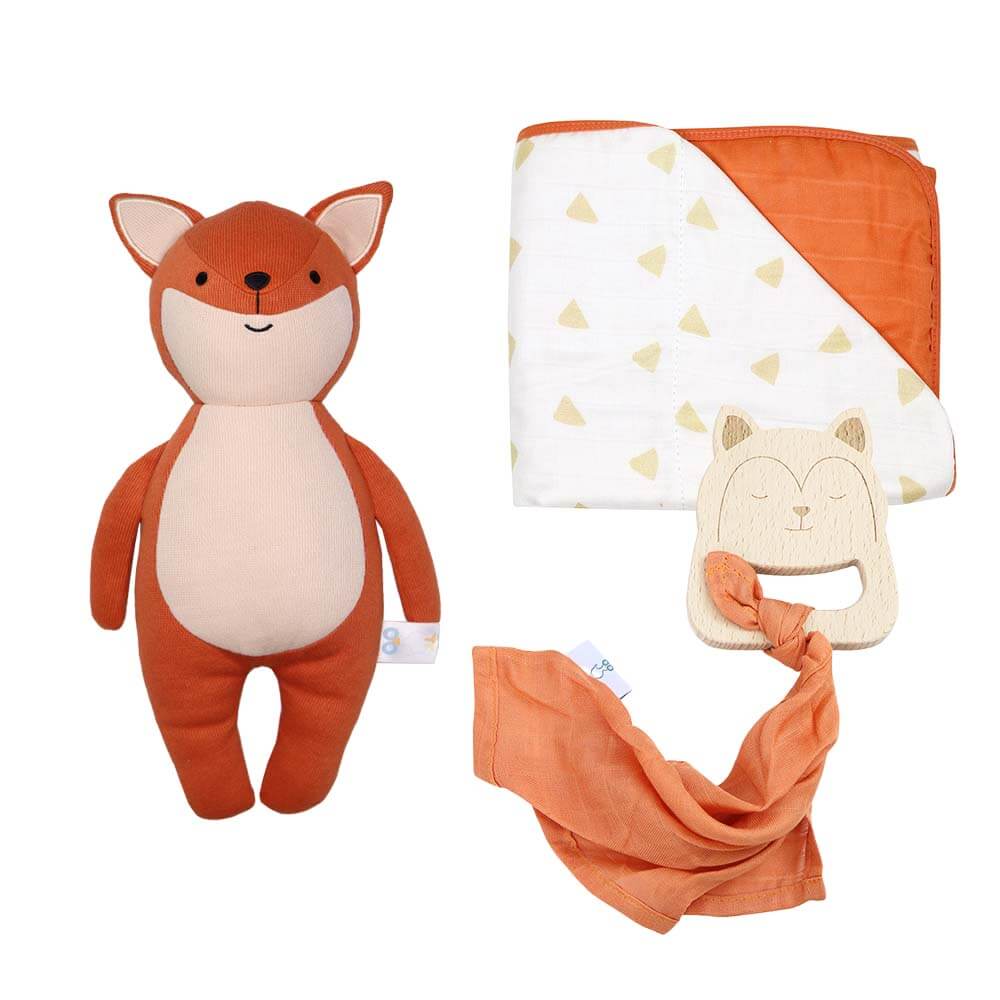 Terracotta Fox Gift Set | Milk & Baby