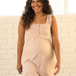 Grace Labor & Nursing Nightgown | Antique Pink | Milk & Baby