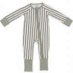 Green Stripe Bamboo Zipper with extra spacing