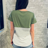 Colorblock Nursing T-Shirt | Green