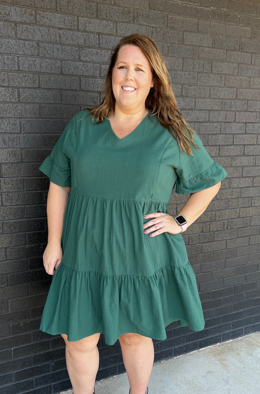 Bell Sleeve Pocket Nursing Dress | Green Milk & Baby