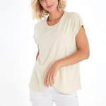 Handy Crossover Top in an approximate ecru shade