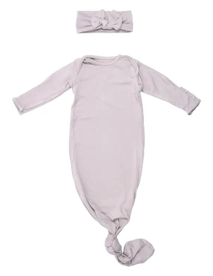 Harbor Mist Knotted Newborn Gown Set | Milk & Baby