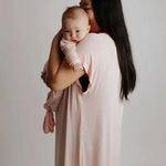 Heavenly Pink Knotted Gown & Bow Set | Milk & Baby
