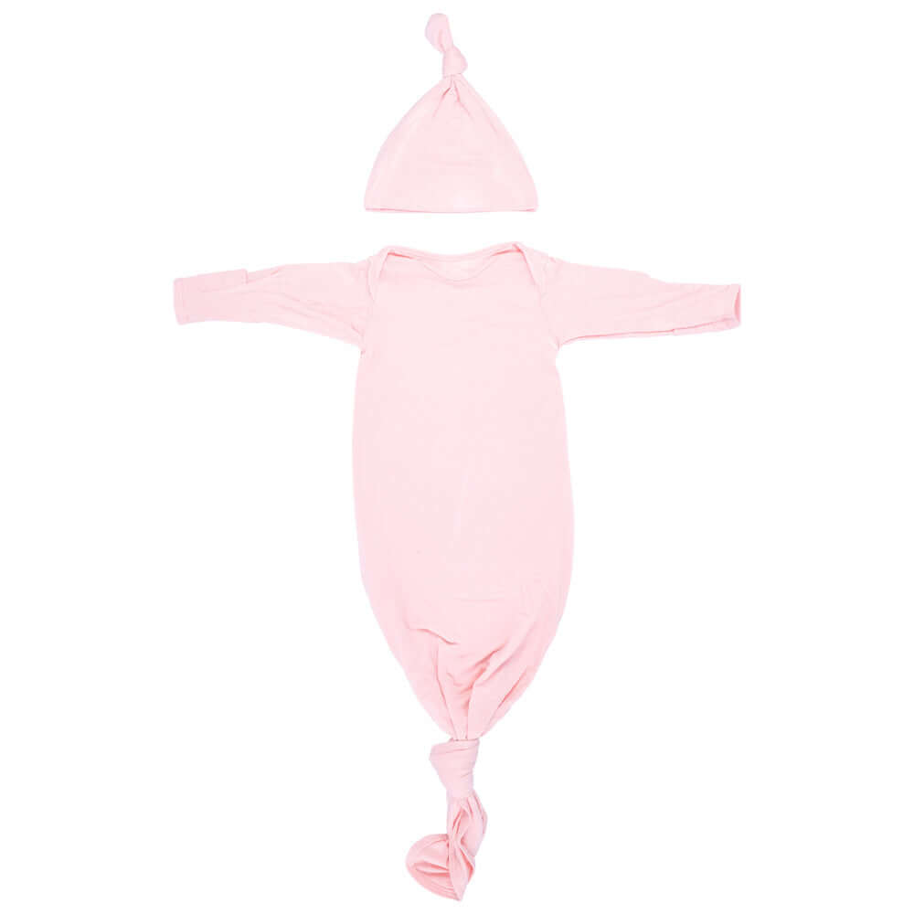 Heavenly Pink Knotted Baby Gown | Milk & Baby