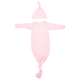 Heavenly Pink Knotted Baby Gown | Milk & Baby