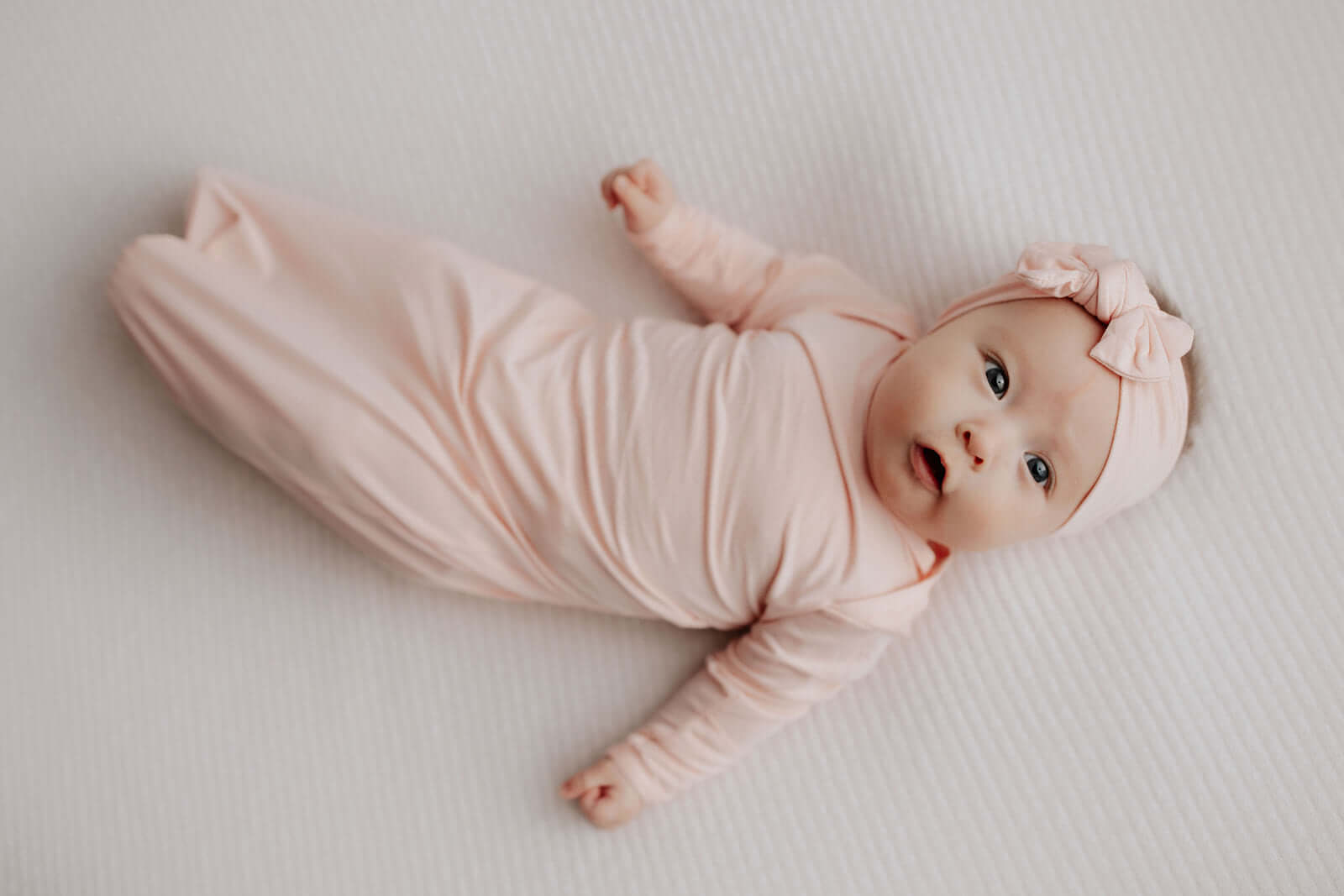 Heavenly Pink Knotted Baby Gown | Milk & Baby
