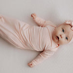 Heavenly Pink Knotted Baby Gown | Milk & Baby