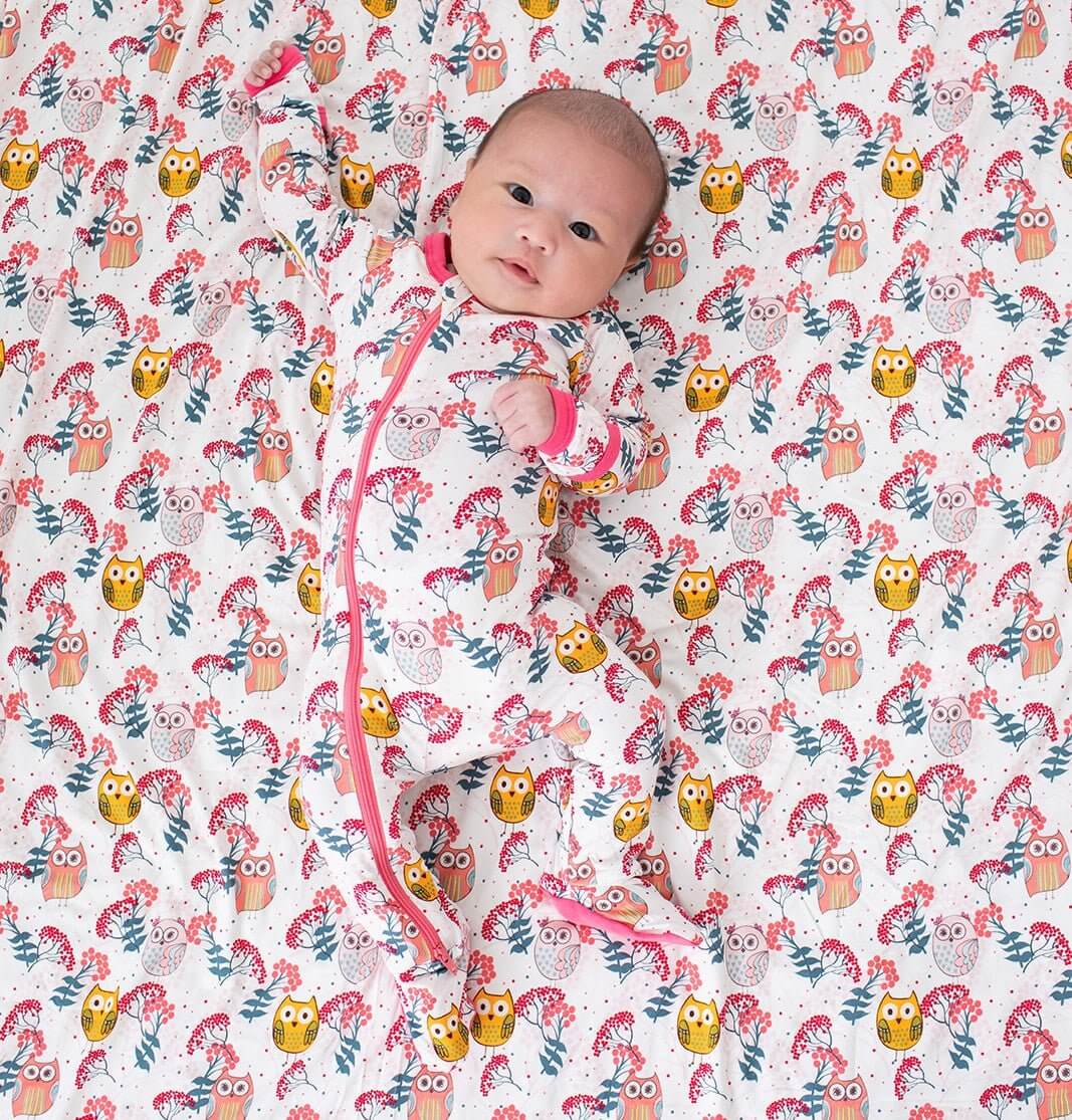 Hoot & Bloom Footie | Milk & Baby
