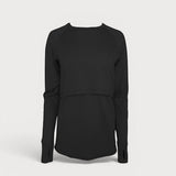 Merino Wool Nursing Long Sleeve Top