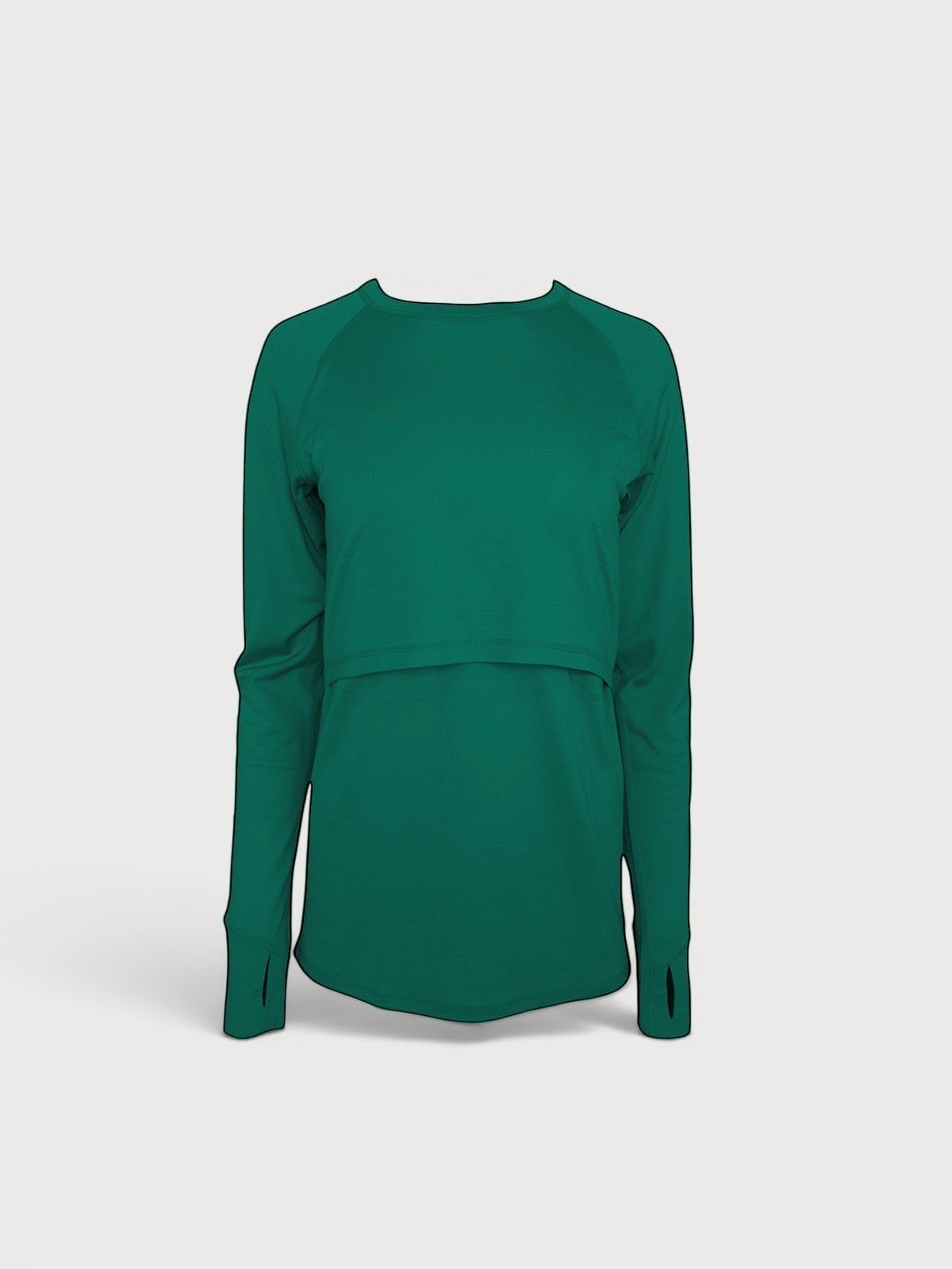 Merino Wool Nursing Long Sleeve Top