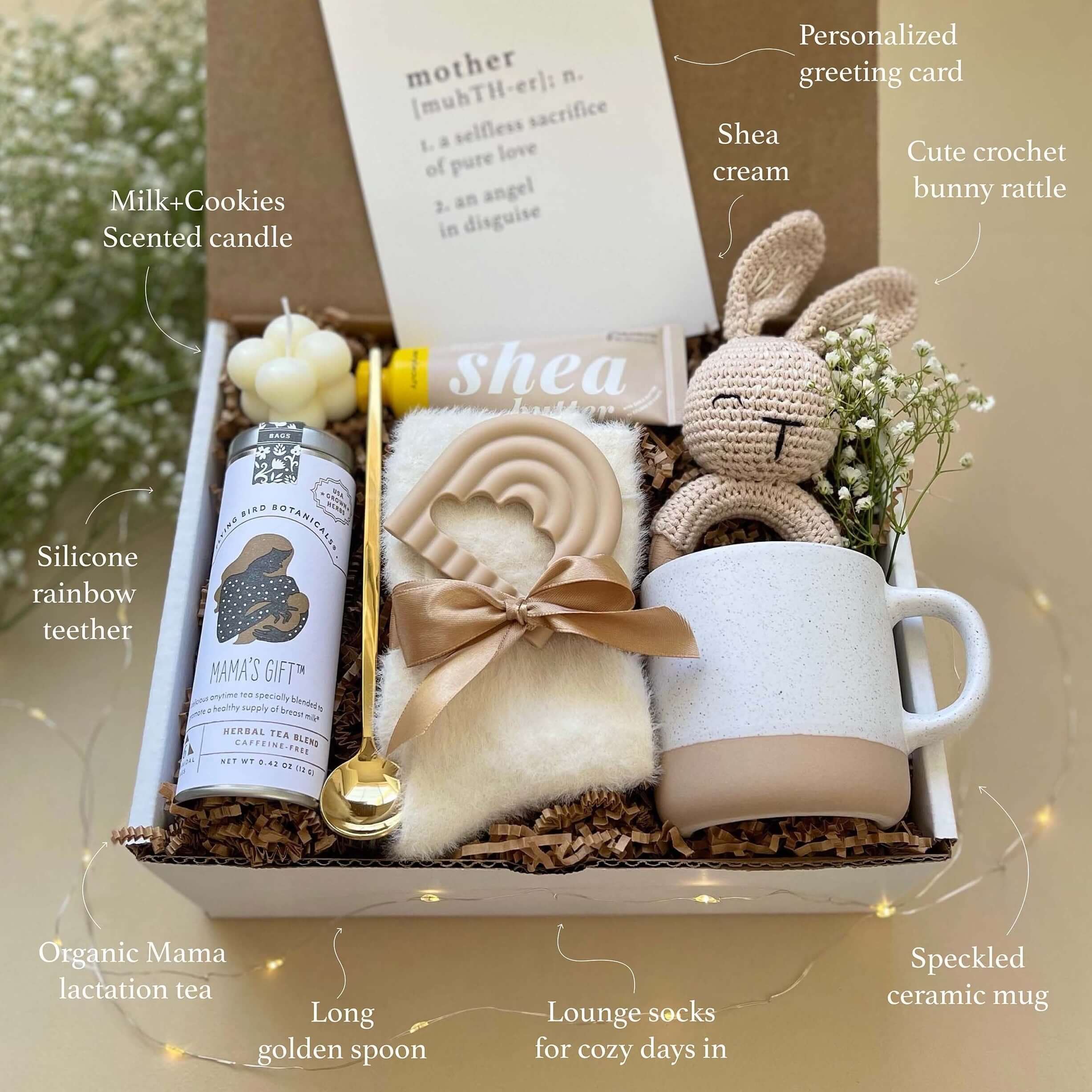 Deluxe New Mom & Baby Gift Box for Women After Birth | Milk & Baby