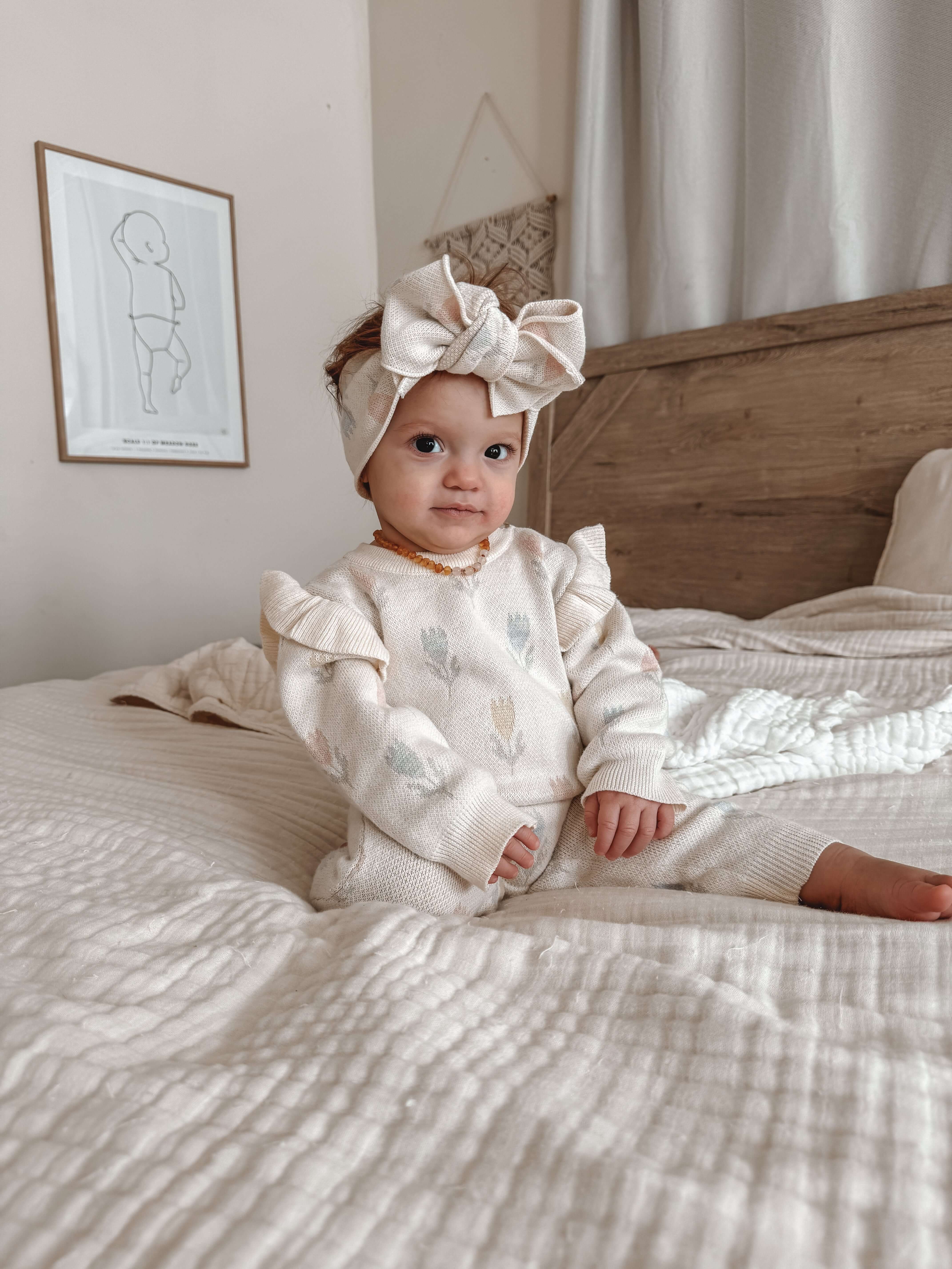 Luna + Luca Tulip Jacquard Jumpsuit | Milk & Baby
