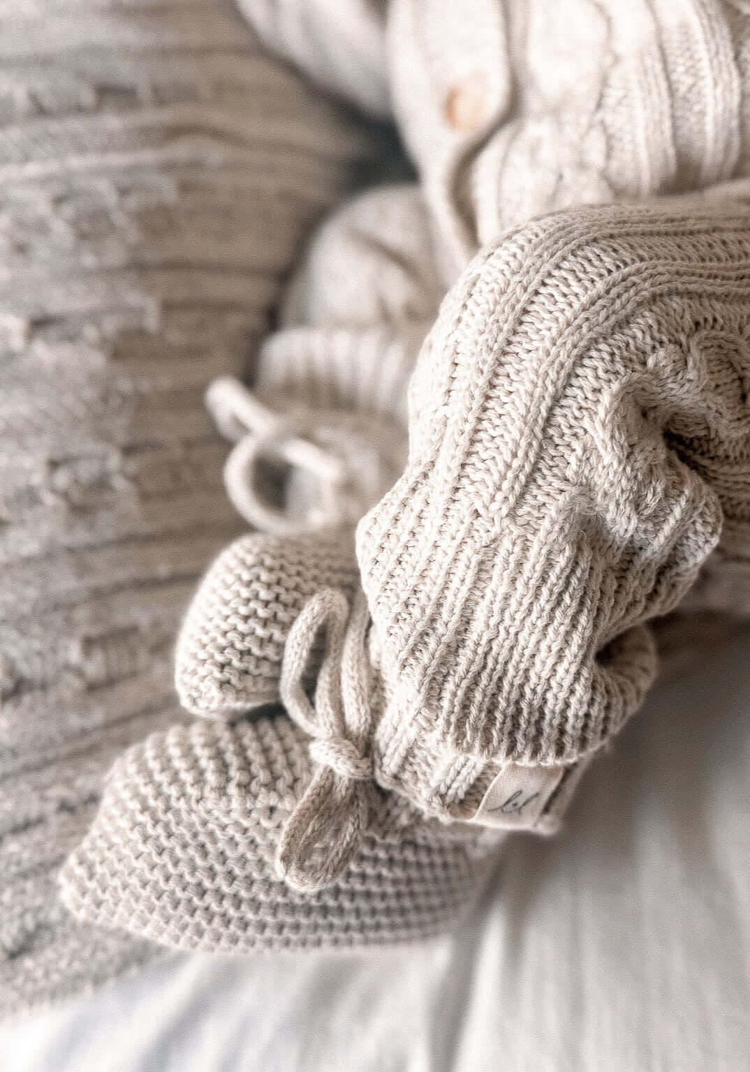 Luna + Luca Organic Booties - Natural | Milk & Baby