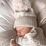 Luna + Luca Pom Beanie - Natural | Milk & Baby