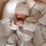 Luna + Luca Classic Cable Knit Baby Blanket | Natural